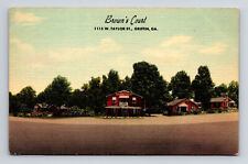 Brown's Court Motel Cottages Griffin Georgia GA Roadside America Postcard picture
