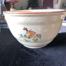 Vintage Ceramic Serving Bowl Dutch Floral Motif Pottery 8-1/4” X 4-3/4” picture