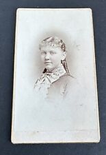 ANTIQUE CDV C. 1880s J.P. HASELTINE GORGEOUS YOUNG LADY LANCASTER NEW HAMPSHIRE picture
