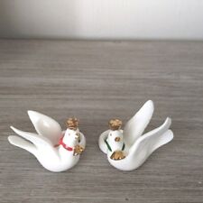 Napcoware Dove Miniature Candle Huggers Vintage Christmas picture