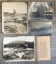 Lot 4 WWI Press Photo ~1917 Torpedo Warfare: Gases Shells No Man’s Land Soldiers picture