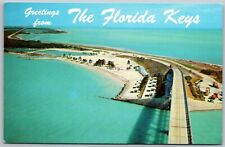 Key West Florida c1960 Postcard Bahia Honda Bridge Florida Keys Picnic Area picture