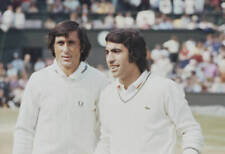 Romanian tennis player Ilie Nastase and Spanish Manuel Orantes 1970s OLD PHOTO picture