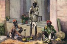 PC CPA INDIA, CALCUTTA, SNAKE CHARMERS, Vintage Postcard (b21879) picture