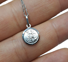 St Saint Michael Archangel Necklace Sterling Silver 925 Medal Pendant 0.51 inc picture