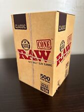 RAW Classic Single Size 70/30 Dog Walkers 500 Count Cones Factory Bulk Box picture