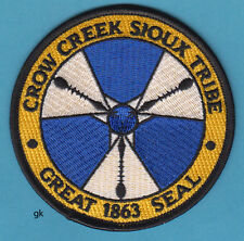 GREAT SEAL OF THE CROW CREEK SIOUX SOUTH DAKOTA TRIBAL SHOULDER PATCH  picture