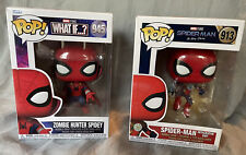 FUNKO POP MARVEL LOT SPIDERMAN ZOMBIE HUNTER 945 & WHAT IF?INTEGRATED SUIT 945 picture