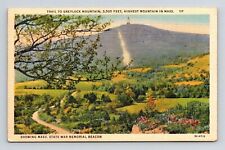 Showing Massachusetts War Memorial Beacon Trail Greylock Mountain Postcard UNP picture