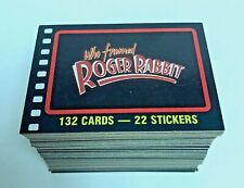 1987 Roger Rabbit Complete Collector Movie Card Set 1-132 Plus All 22 Stickers picture