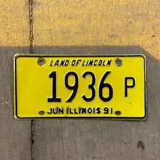 1991 Illinois Truck License Plate 1936 P Garage Auto Decor Four Digit Car Show picture