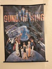 Vintage 90s Gundam Wing Wall Scroll Canvas Anime Poster 30” x 40” picture
