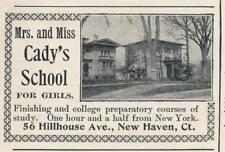 Magazine Ad - 1897 - Mrs. and Miss Cady's School for Girls - New Haven, CT picture