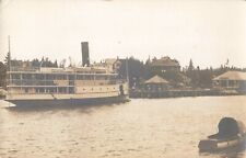 Southport Boston Ferry to Bath Maine Steam Ship c1910 Real Photo RPPC picture