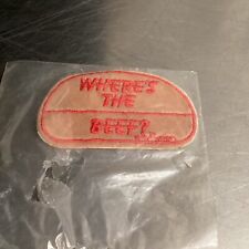 Vintage Where's the Beef ? Wendy's 1984 Embroidered Patch picture