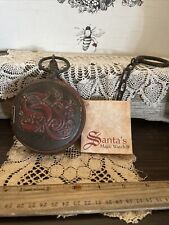 Santa's Magic Watch Antique Metal Clock Compass Pocketwatch North Pole Co. New picture