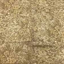 Vintage Cohama Gold Foliage Floral Fabric Upholstery 50”x 52” Tone on Tone Rayon picture