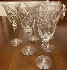 Vintage Tiffin Clear Wine Glasses Water Goblets - 6 glasses picture