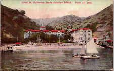 Santa Catalina Island California CA Hotel St. Catherine Vintage C. 1921 Postcard picture
