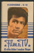 1964 DUTCH GUM TV & FILM STARS UNOPENED G 10 PACK GEORGE CHAKINS TOP - 10 CARDS picture