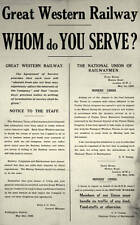 Gwr Notice, Whom Do You Serve? 1926 OLD PHOTO picture