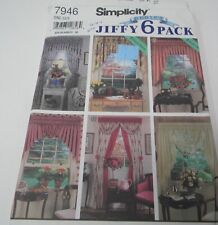 Simplicty 7946 Pattern Festoon Valance Swag Curtains Uncut picture