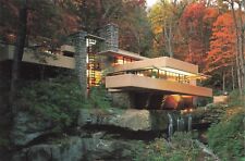 Postcard PA Fallingwater Frank Lloyd Wrights Architect Home Advertisement c1989 picture