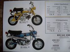 1971 Vintage HONDA Mini Bike Motorcycle Brochure Go Kart ATV picture