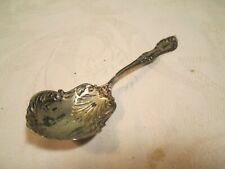 Vintage Collectable Ornate Sterling Silver Metal Sugar Spoon - Shell Design picture