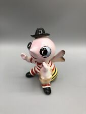 Vintage Porcelain Bee With Red Striped Clothes And Black Top Hat HTF picture