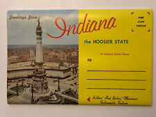 Unused Souvenir Foldout Folder Postcard Greetings From Indiana The Hoosier State picture