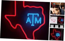 Bjfsirma Texas A&M Neon Sign Texas A&M LED Neon Wall Decor for Texas-Red picture