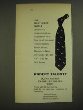 1974 Robert Talbott Nantucket Whale Tie Advertisement picture