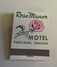 Vintage 1950’s  Rose Motel Portland, Oregon  Matchbook Full Unstruck picture