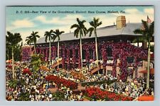 Hialeah FL Rear View Grandstand Race Course Florida c1950 Vintage Postcard picture