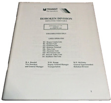 OCTOBER 1997 NEW JERSEY TRANSIT HOBOKEN DIVISION EMPLOYEE TIMETABLE picture