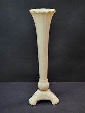 Vintage Lenox Dainty Collection Ivory Fluted Bud Vase w/ Gold Trim picture