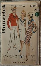 Vintage Butterick 3011 Misses' Nautical Sportswear ~ Size 16 Bust 36 picture