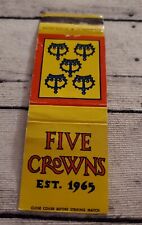 Vintage Matchbook Five Crowns Restaurant Corona Del Mar  60's 3 picture