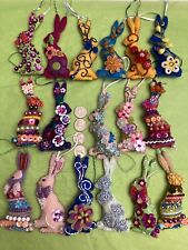 Hand beaded Easter Bunny Ornaments picture