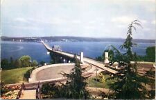 Postcard WA Seattle - Lake Washington Pontoon Bridge picture