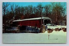 Postcard Lancaster County PA Pennsylvania Second Lock Covered Bridge picture
