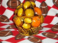 Vintage Inarco Japan E3352 Orange Spice Fruit Basket Cookie Jar Canister EUC picture