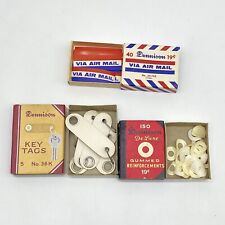 Vintage Lot Dennison Gummed Boxes of Labels Seals Key Tags Via Air Mail picture