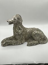NENO Creazioni Artistiche D'Argento 9”Silver Plated Afghan Hound Sculpture Italy picture