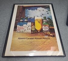 Molson Canadian Beer 1976 Print Ad Framed 8.5x11  picture