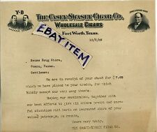 1923 Letterhead CASEY SWASEY Fort Worth TEXAS Governor JAMES HOGG Cigar tobacco  picture