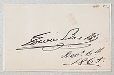 Edwin Booth Signed Autographed 2.5 x 4 Cut JSA LOA John Wilkes Brother Lincoln picture