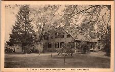 Whitman MA-Massachusetts, Old Whitman Homestead, c1927 Vintage Souvenir Postcard picture