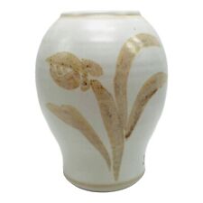 VTG Studio Art Pottery Vase Urn Richey Bellinger Oregon Potter Grey Iris Flower picture